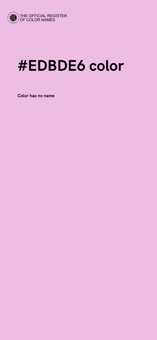 #EDBDE6 color image