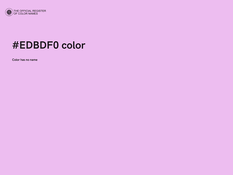 #EDBDF0 color image