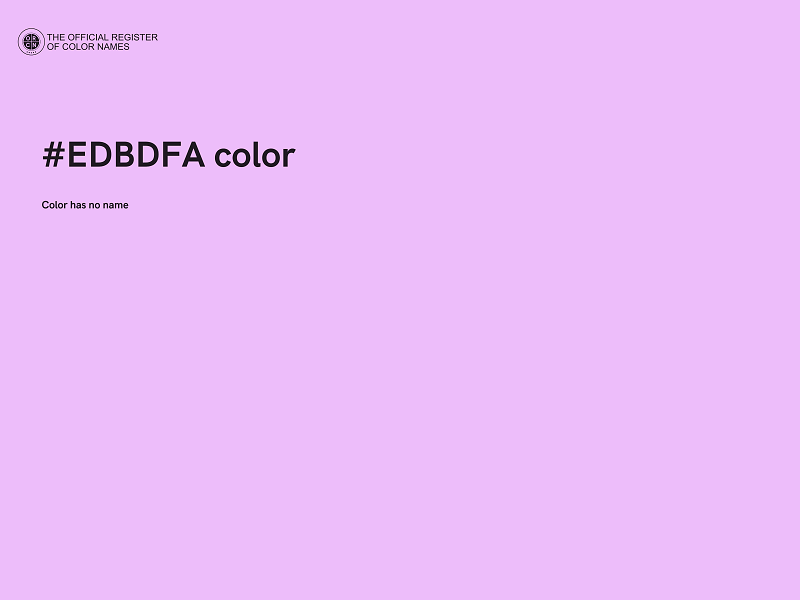 #EDBDFA color image