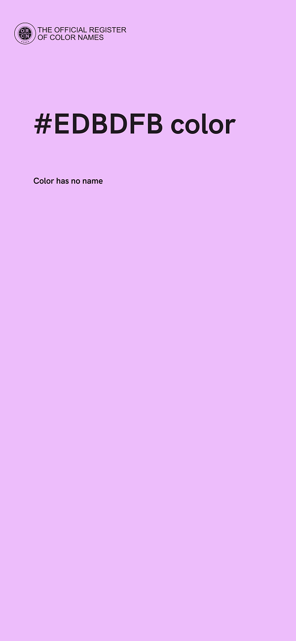 #EDBDFB color image