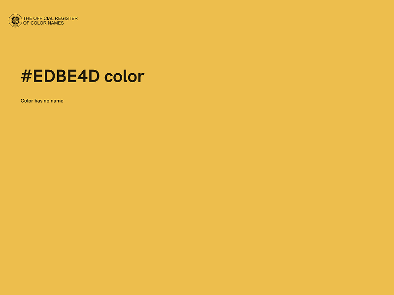 #EDBE4D color image