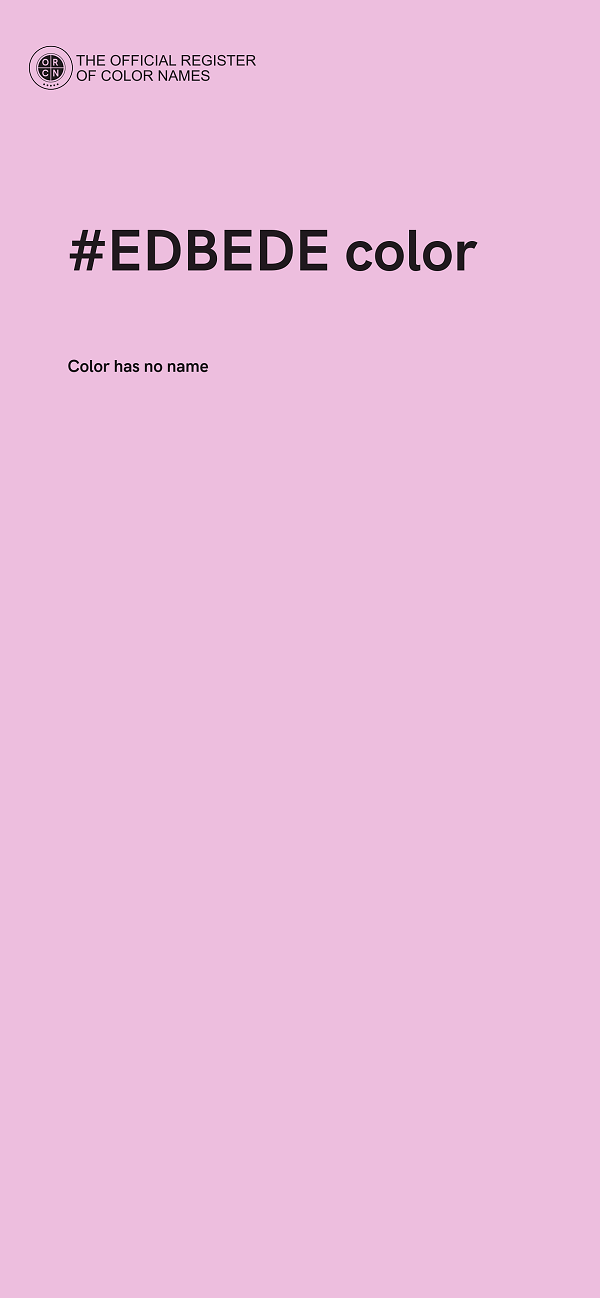 #EDBEDE color image