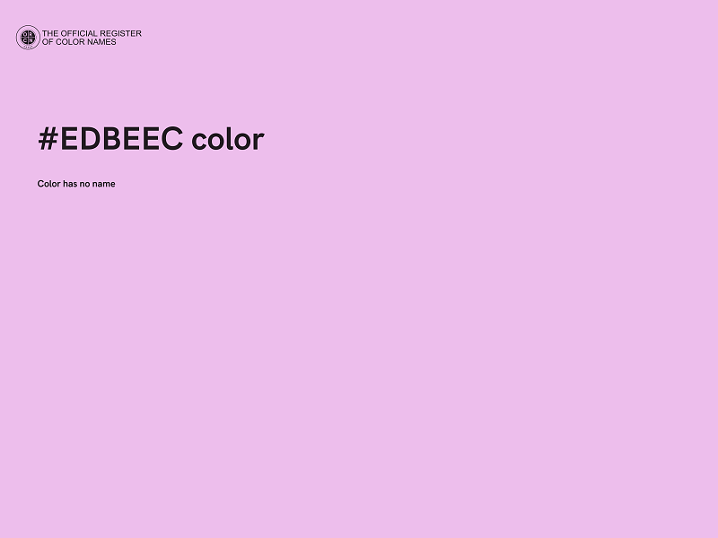 #EDBEEC color image