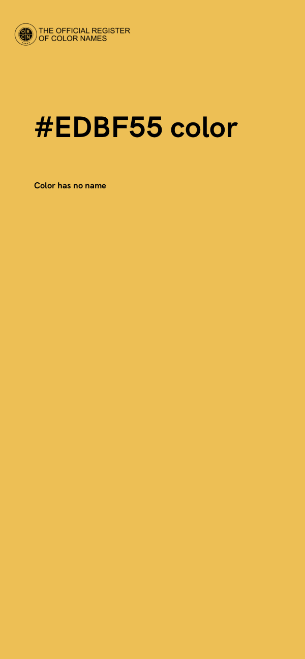 #EDBF55 color image