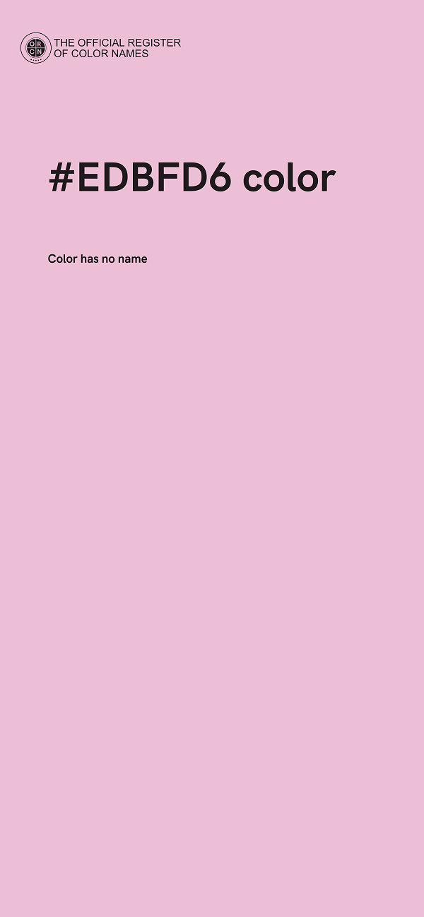#EDBFD6 color image