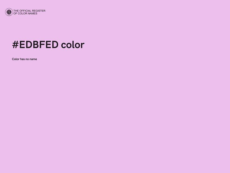 #EDBFED color image
