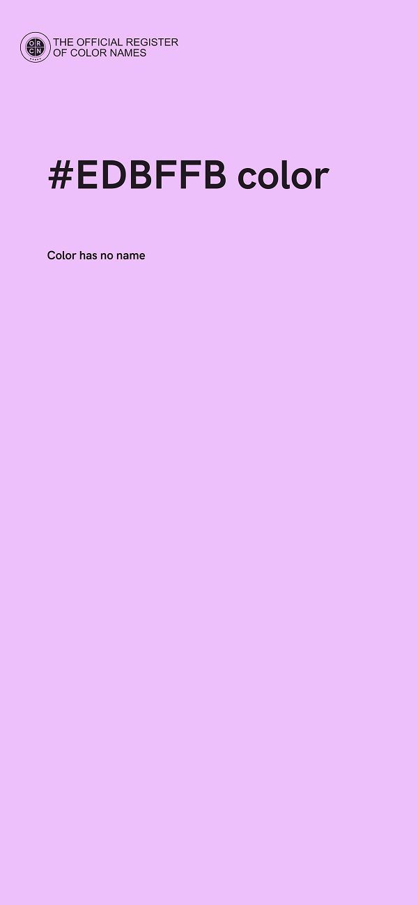 #EDBFFB color image