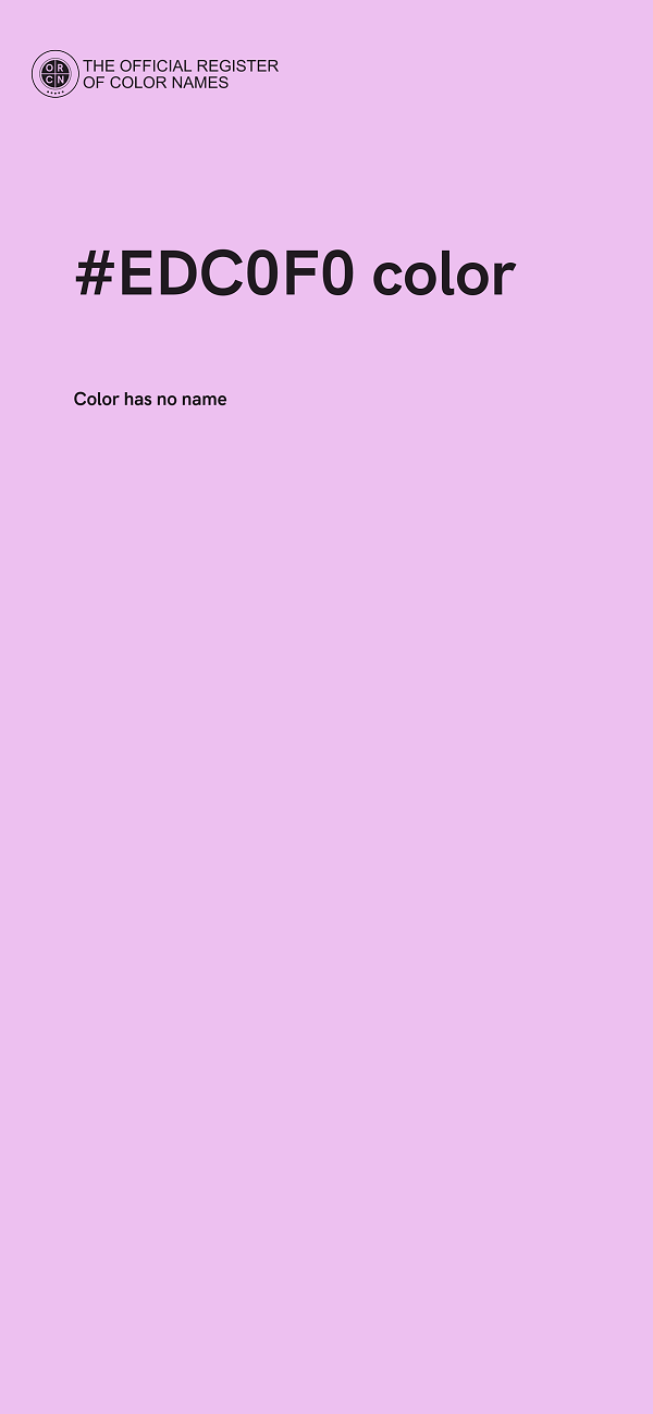 #EDC0F0 color image