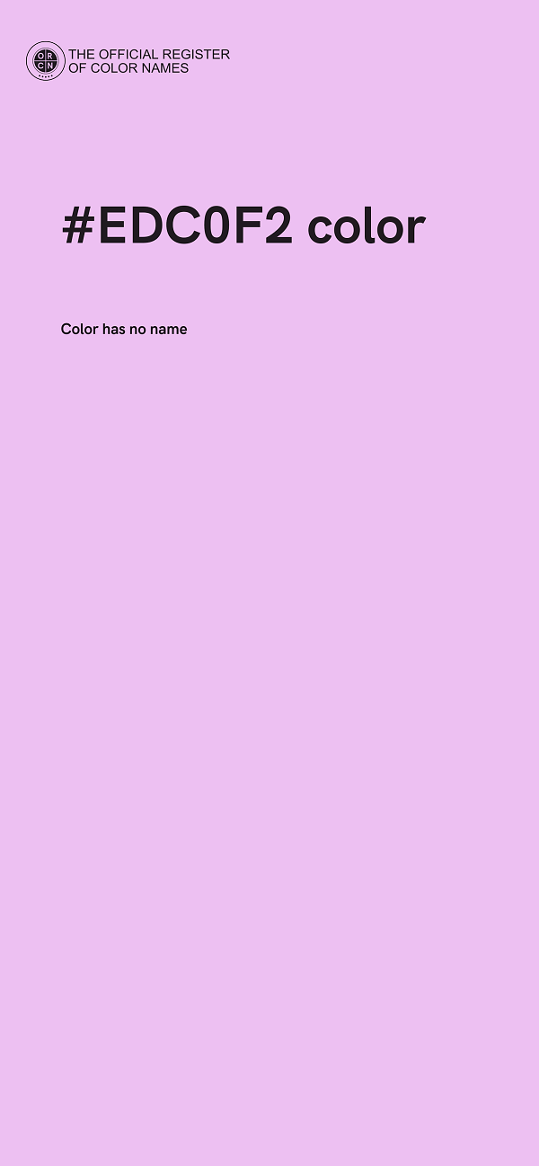 #EDC0F2 color image