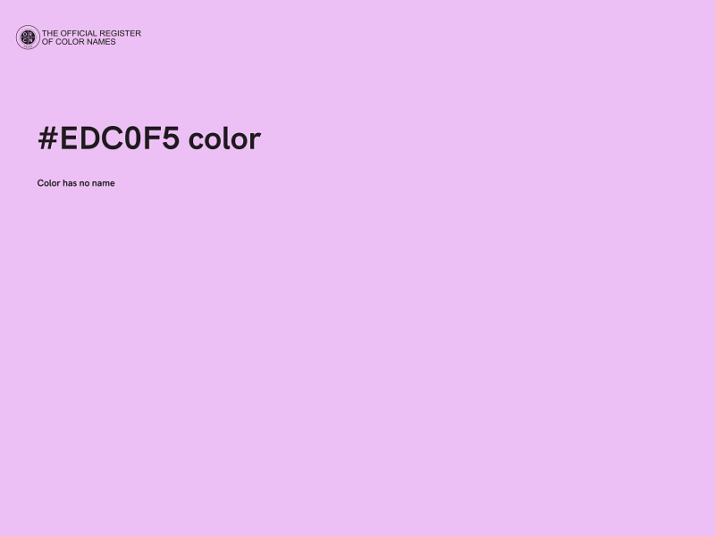 #EDC0F5 color image