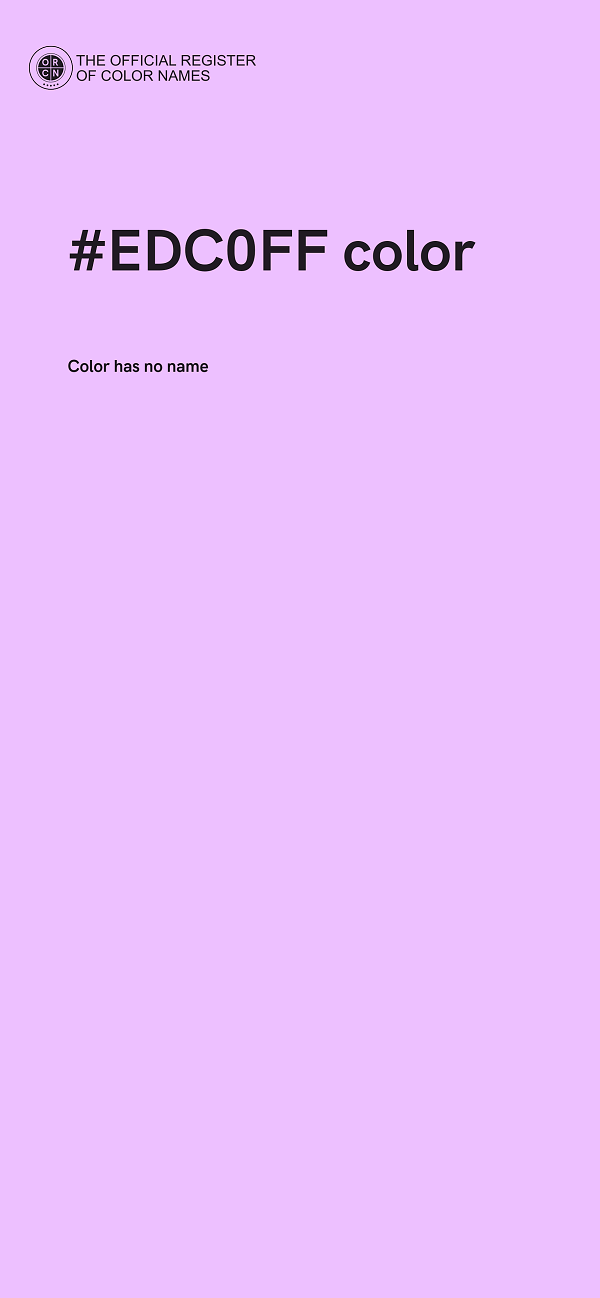 #EDC0FF color image