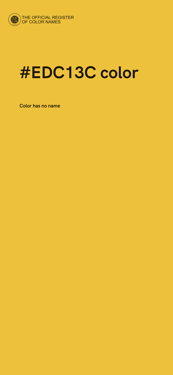 #EDC13C color image