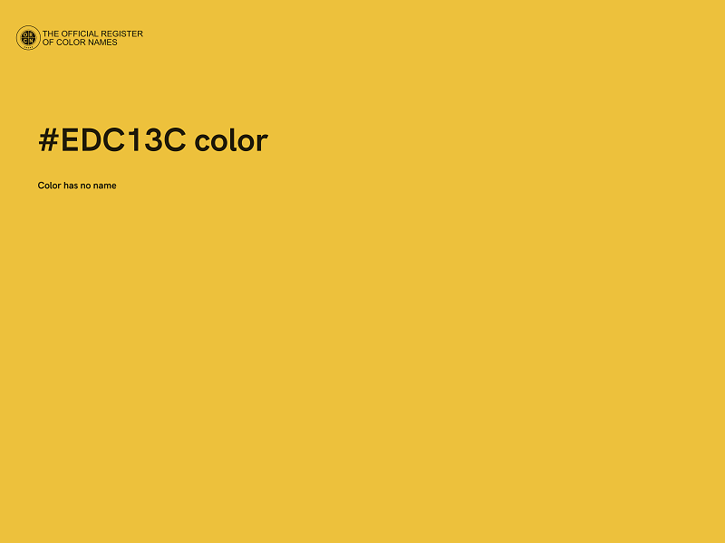 #EDC13C color image