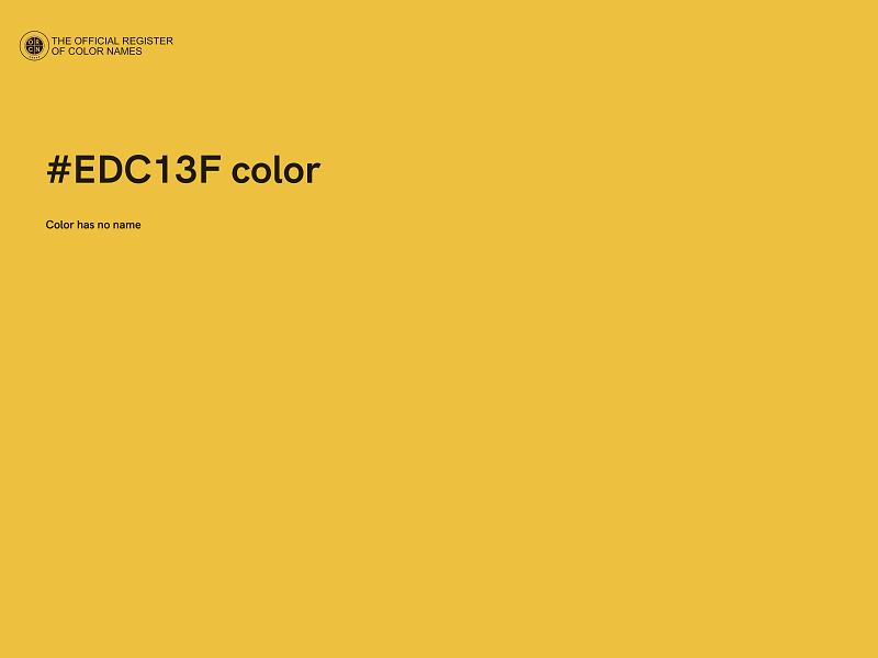 #EDC13F color image