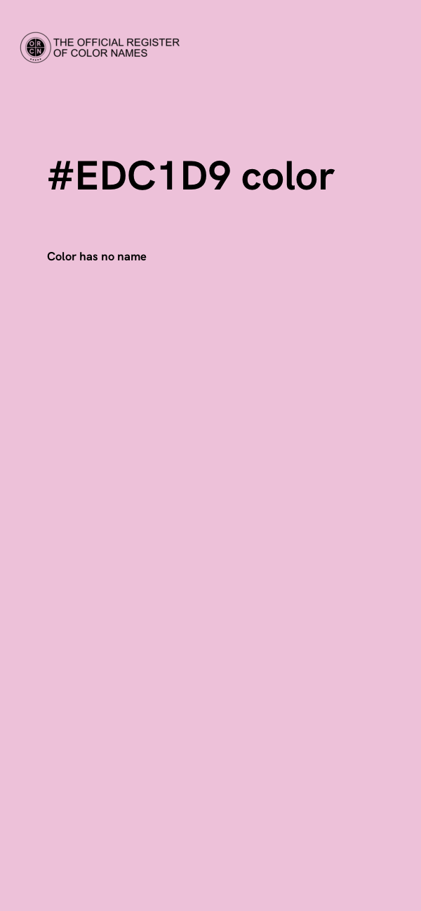 #EDC1D9 color image