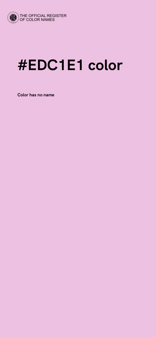 #EDC1E1 color image