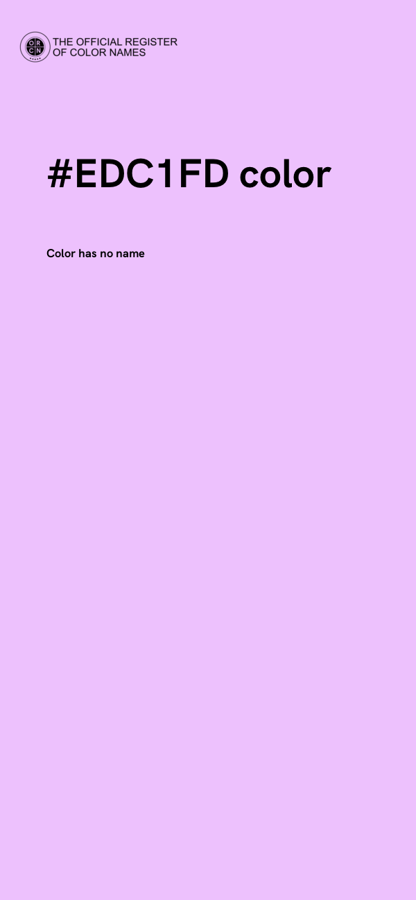 #EDC1FD color image
