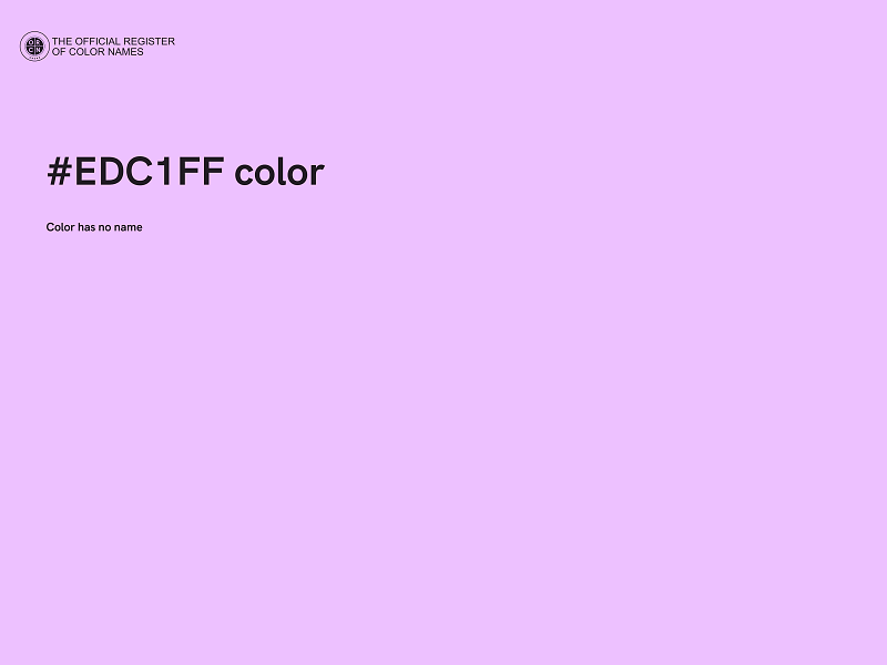 #EDC1FF color image