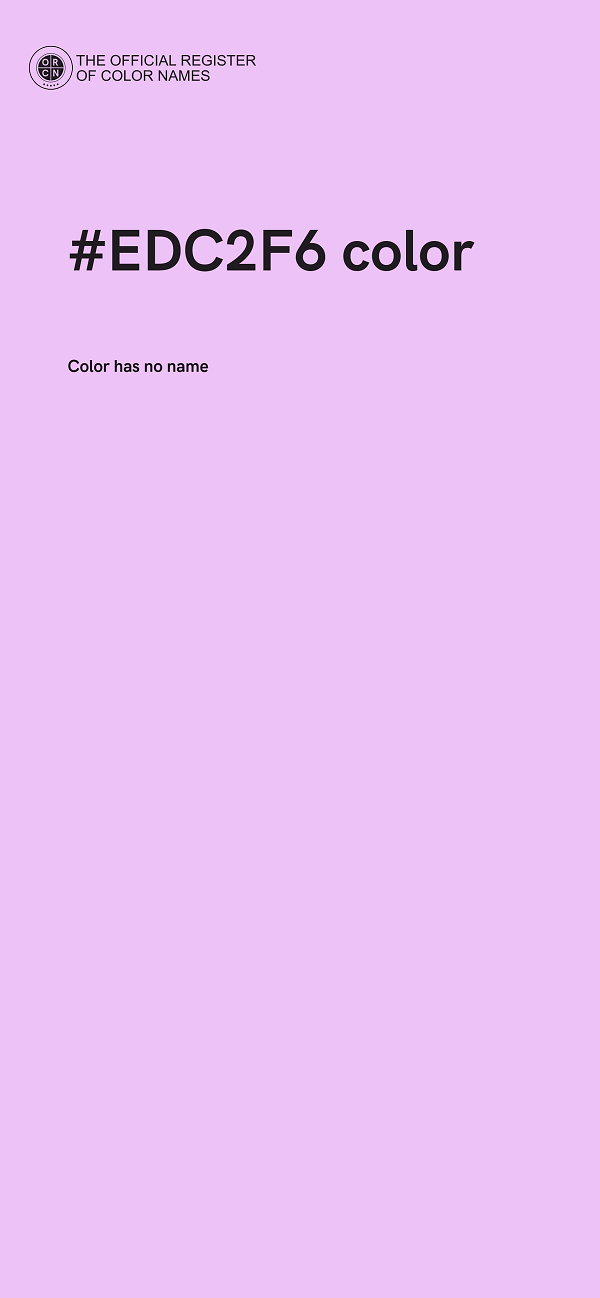 #EDC2F6 color image