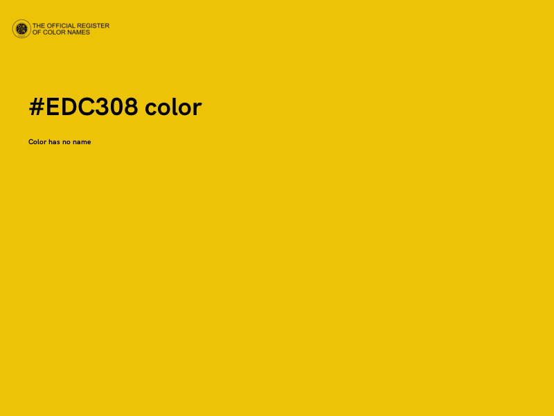 #EDC308 color image