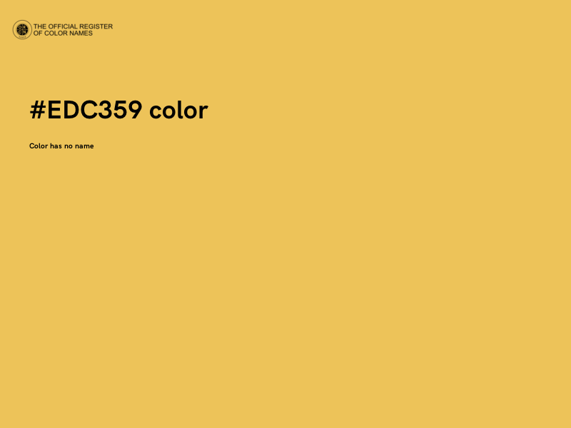 #EDC359 color image