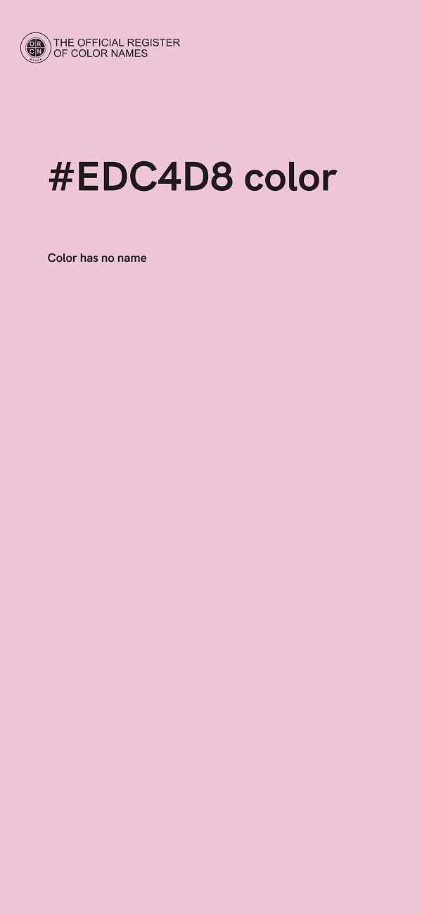 #EDC4D8 color image
