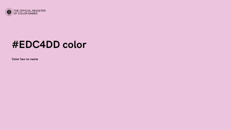 #EDC4DD color image