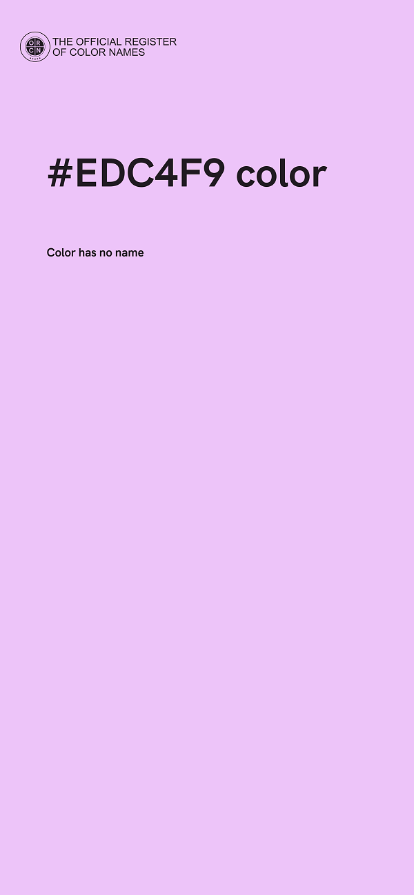 #EDC4F9 color image