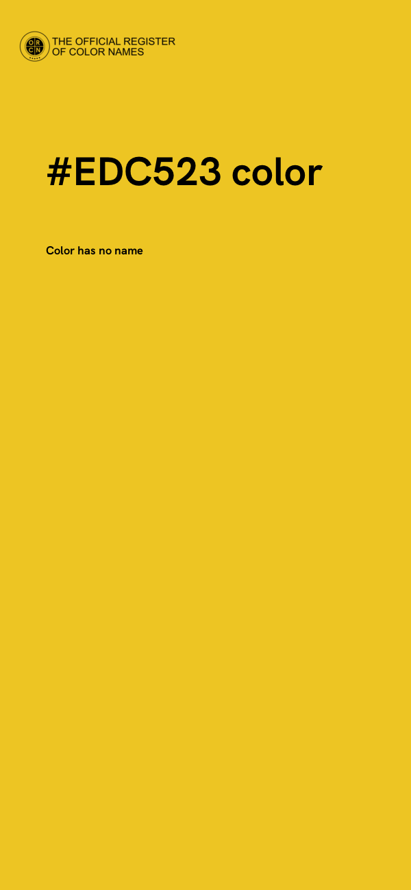 #EDC523 color image