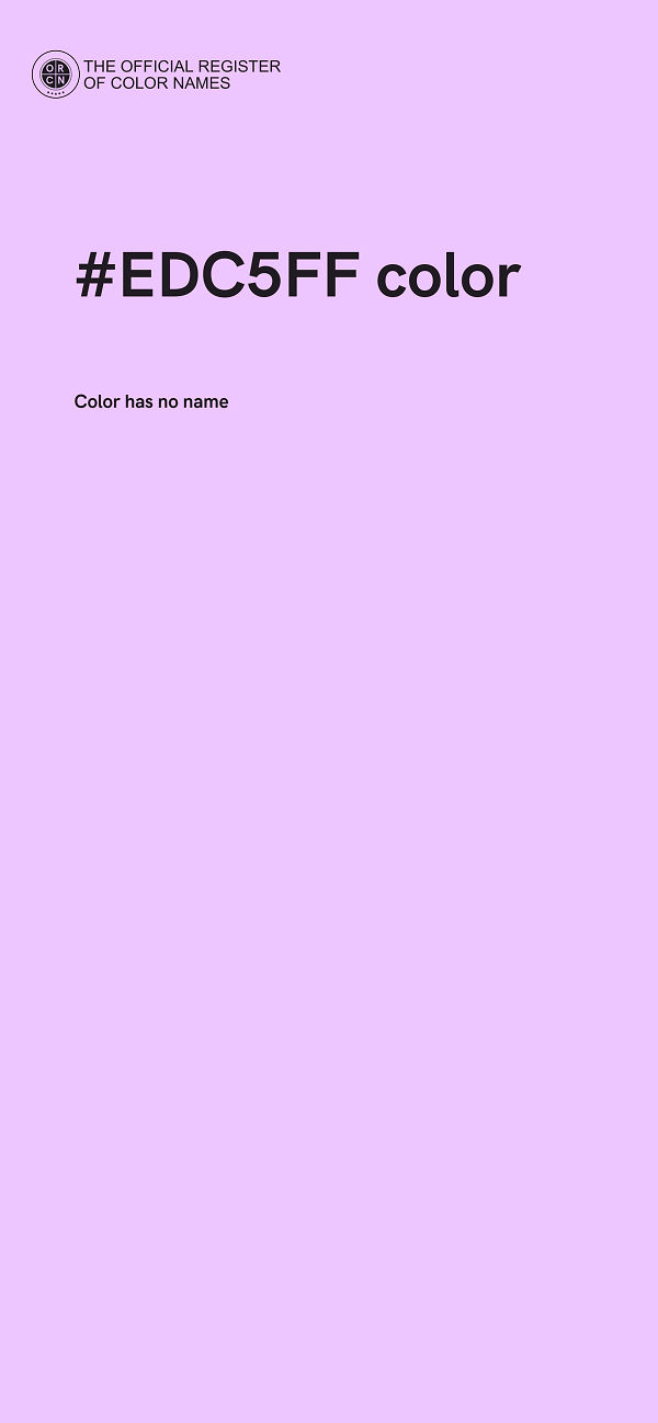#EDC5FF color image
