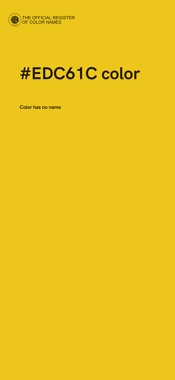 #EDC61C color image