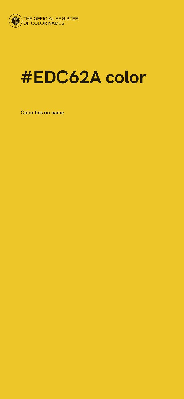 #EDC62A color image
