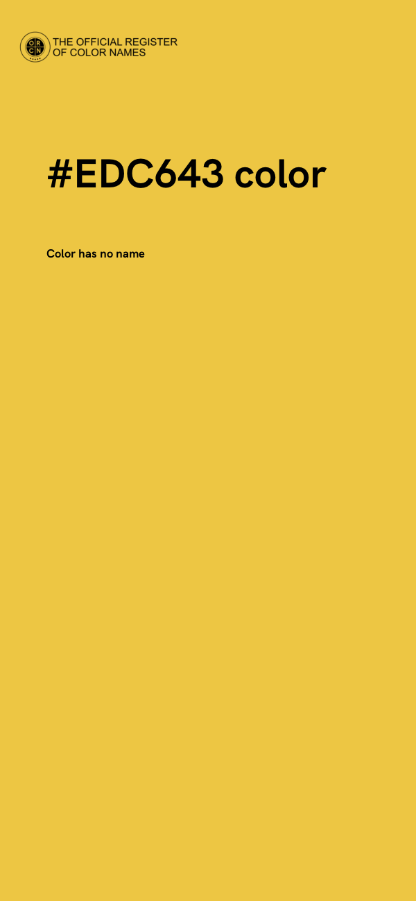 #EDC643 color image