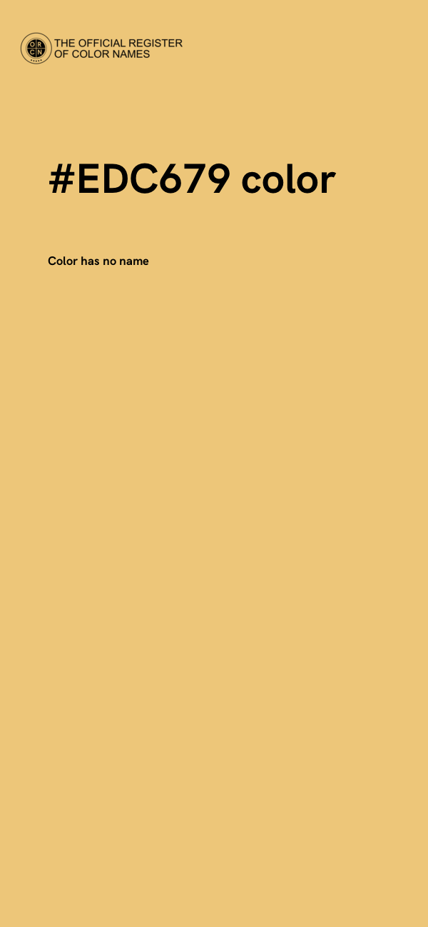 #EDC679 color image