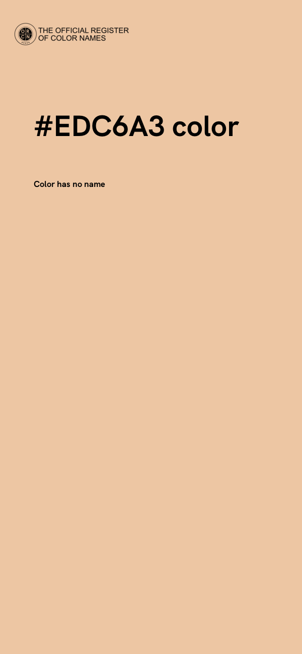 #EDC6A3 color image