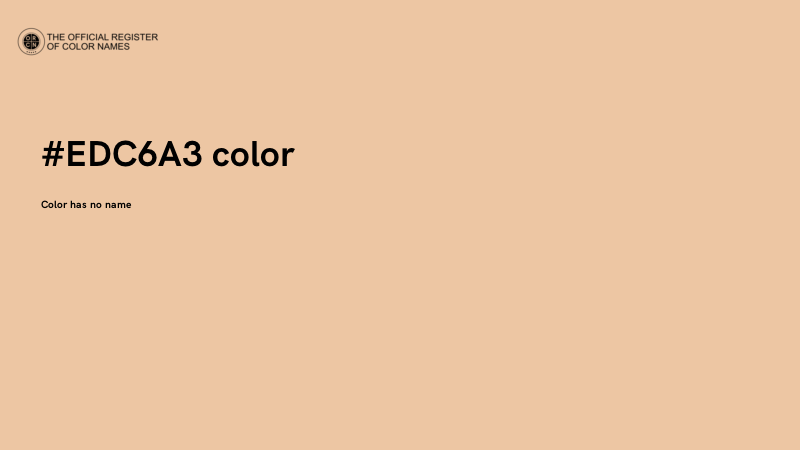 #EDC6A3 color image