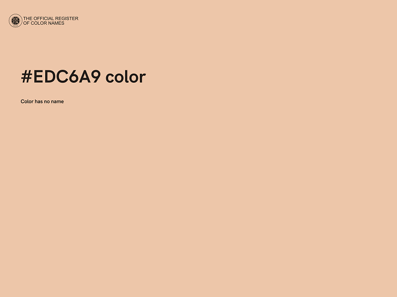 #EDC6A9 color image