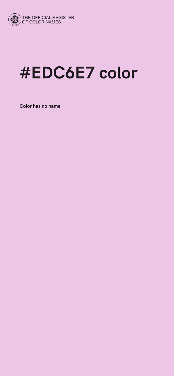 #EDC6E7 color image