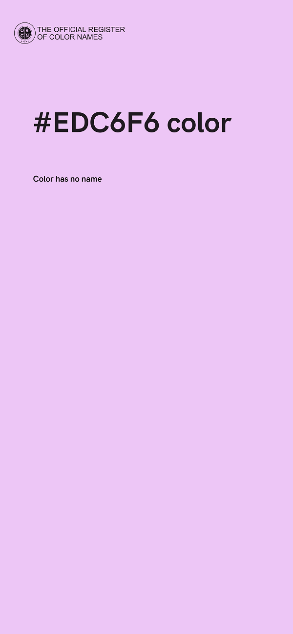 #EDC6F6 color image