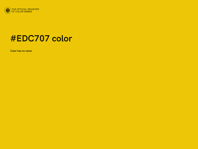 #EDC707 color image