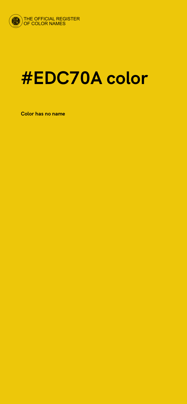 #EDC70A color image
