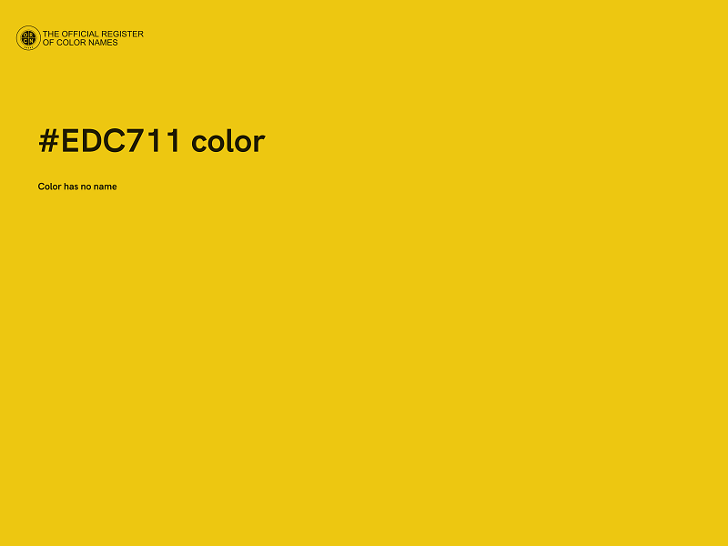 #EDC711 color image