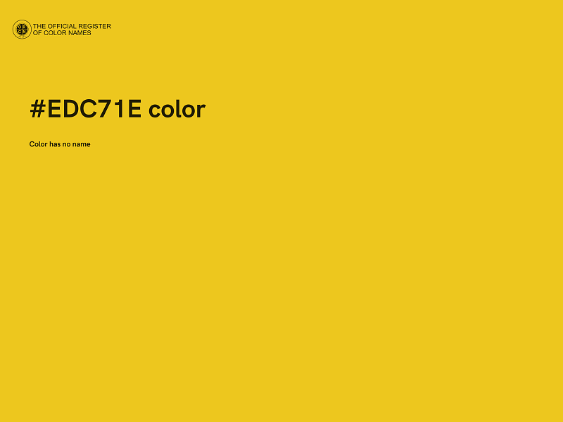 #EDC71E color image