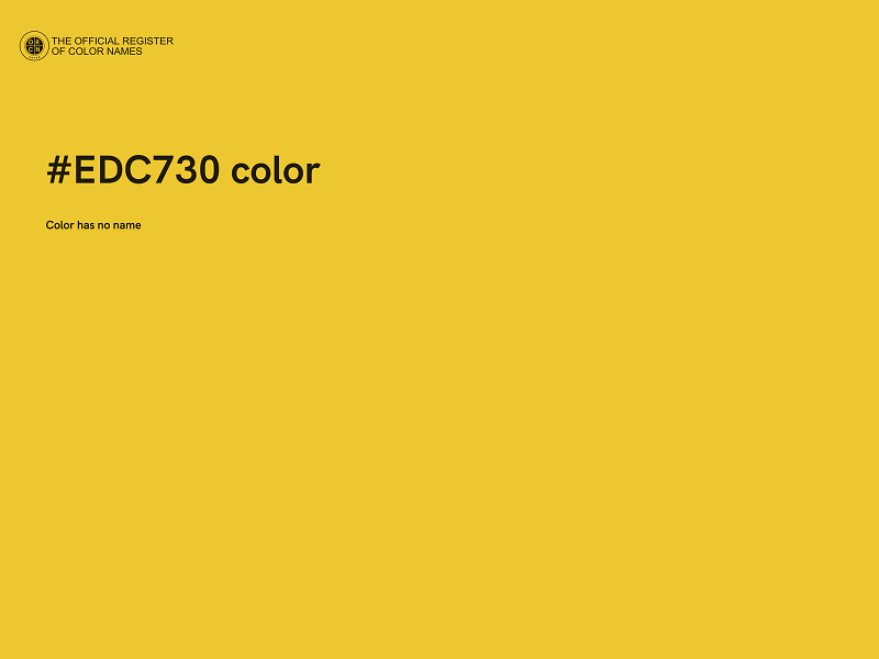 #EDC730 color image