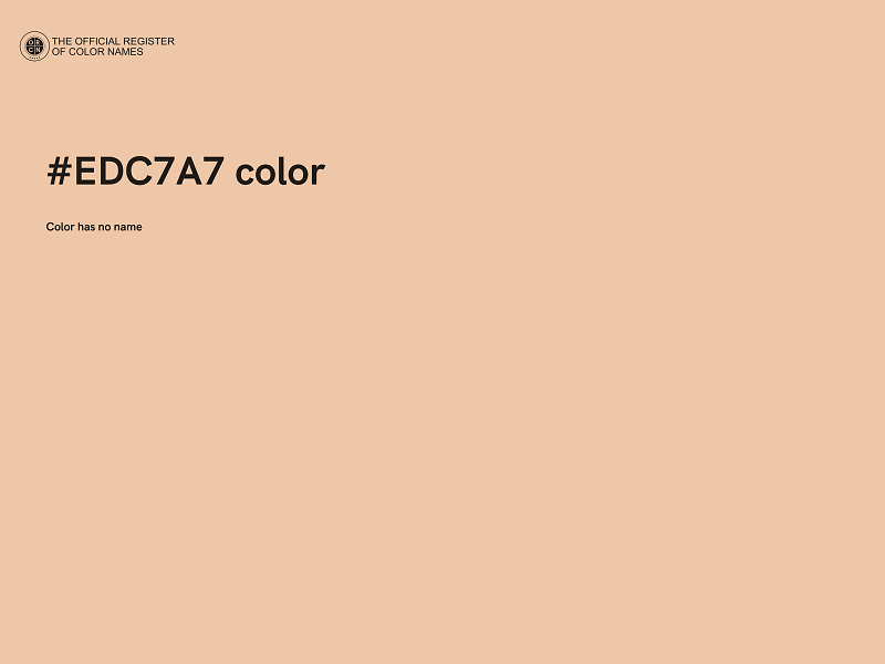 #EDC7A7 color image