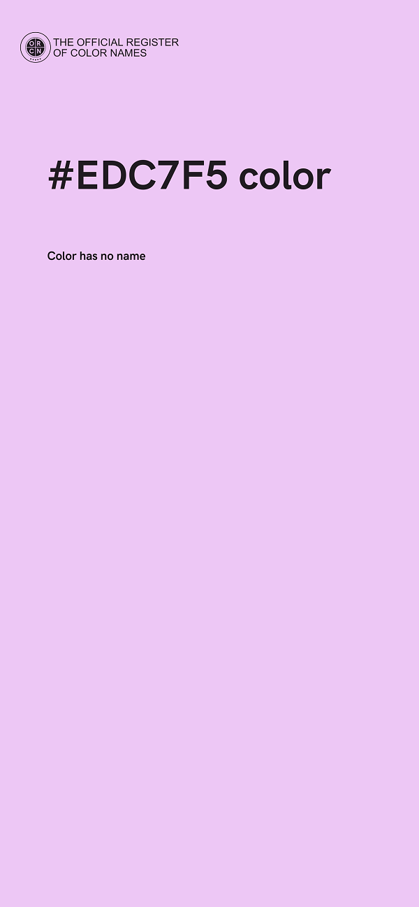 #EDC7F5 color image