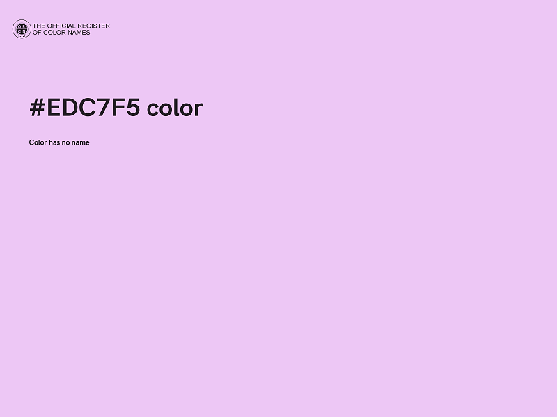 #EDC7F5 color image