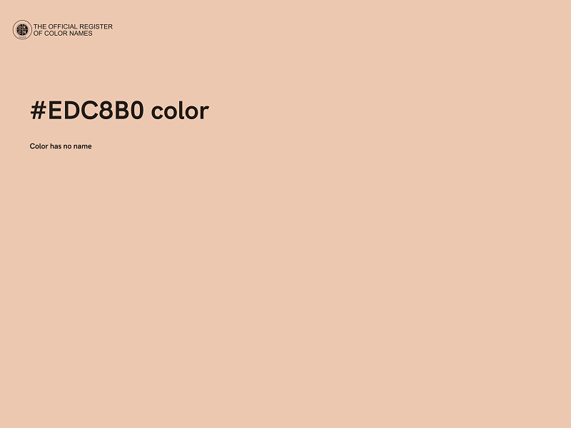 #EDC8B0 color image