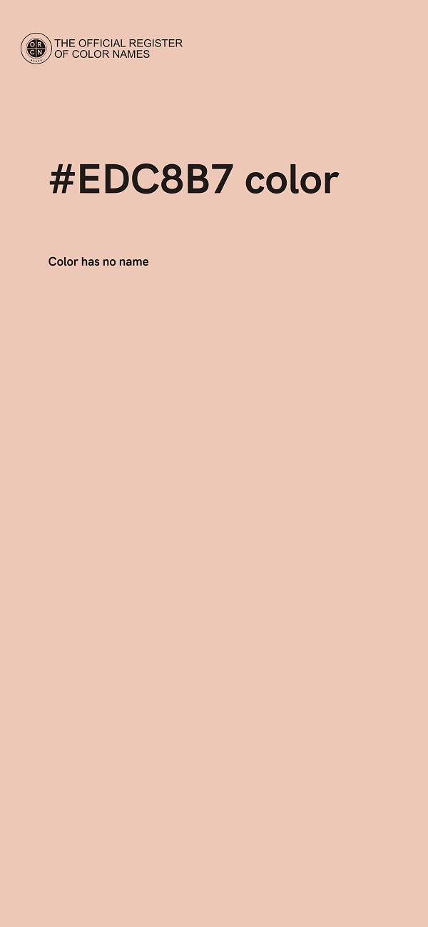 #EDC8B7 color image