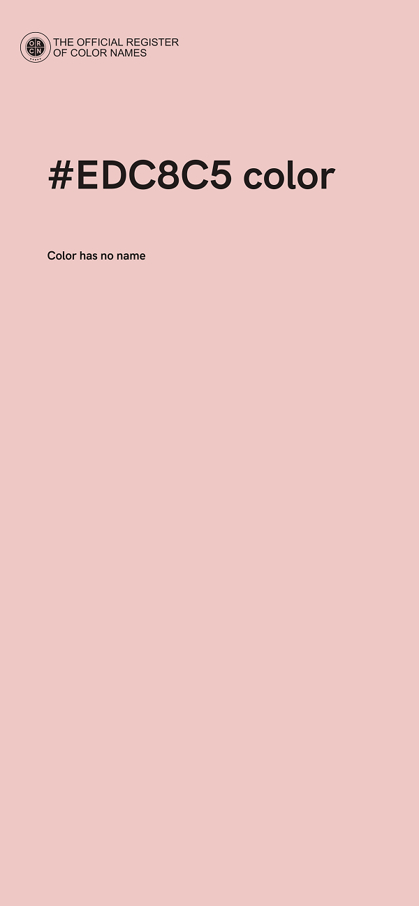 #EDC8C5 color image